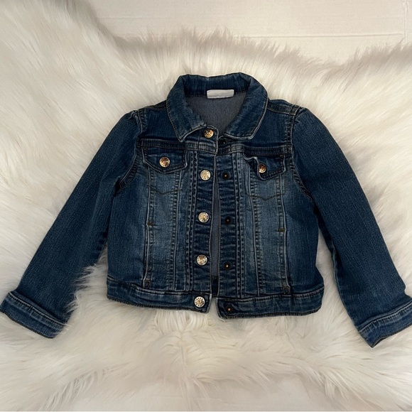 Crazy 8 Jean Jacket Denim Coat Girls 4T - Picture 1 of 4